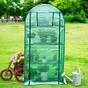 garden plant greenhouse kits with four shelves for season extenting