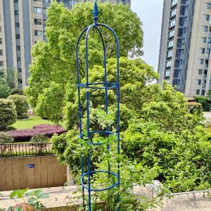 bule flower trellis for supporting plant and tomato