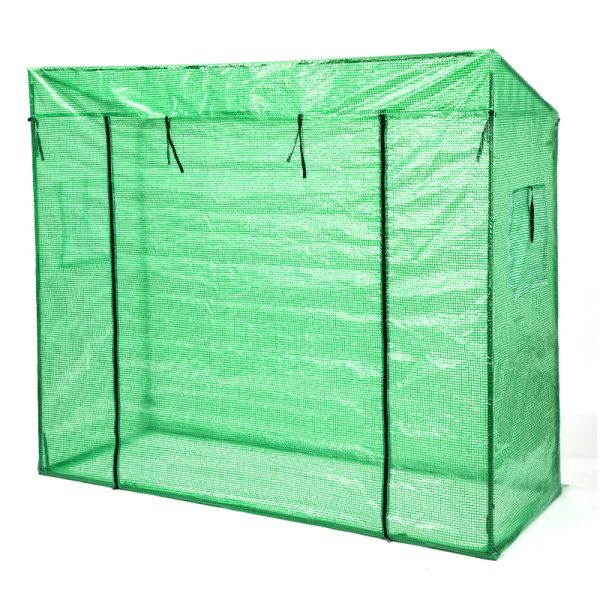 outdoor winter walk in portable greenhouse with pe cover