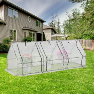 plant protection tent with white pe cover for outdoor garden use