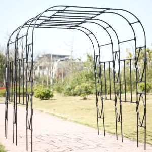 multi arch trellis form elegant gateway for flower and plants support