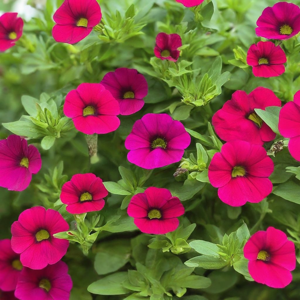 petunias in garden